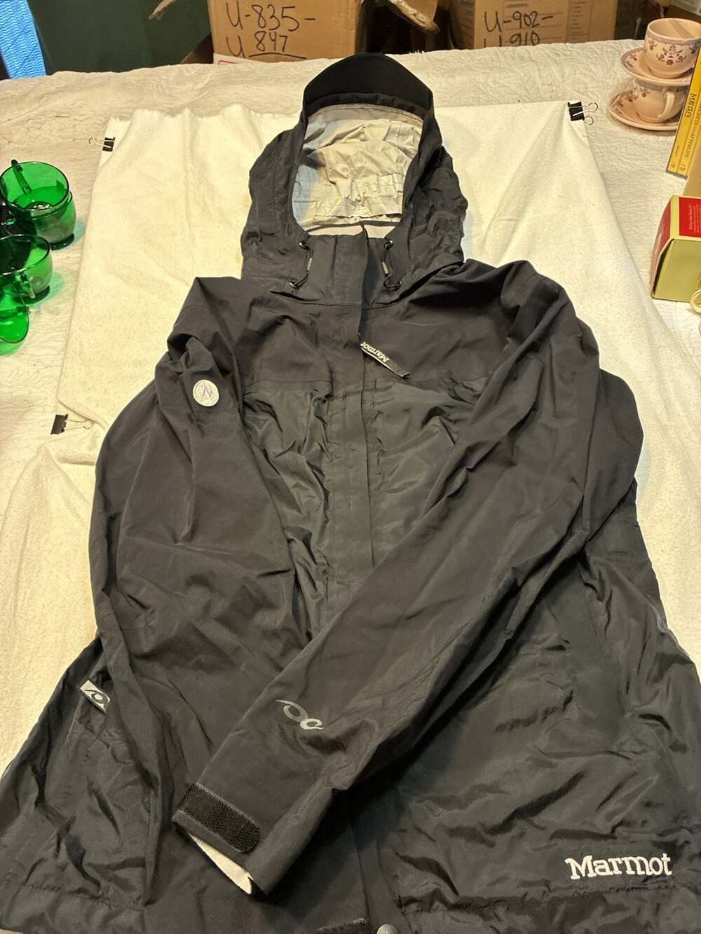 Marmot PreCip Waterproof Hooded Rain Jacket Black